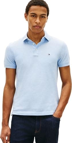 Image of Tommy Hilfiger Men's 1985 Slim Polo Mw0Mw17771, Blue, L
