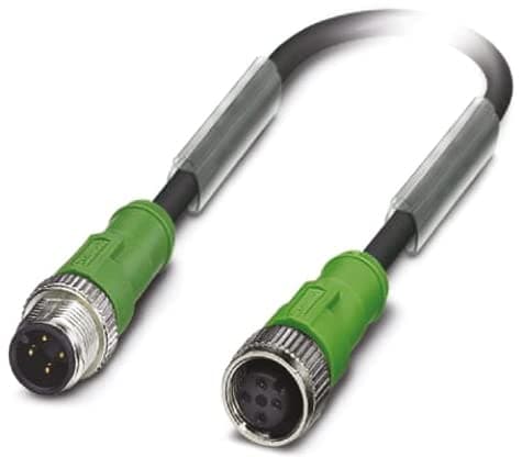 Image of Phoenix Contact SAC-4P-M12MS/ 5.0-PUR/M12FS Sensor Cable Assembled 4-Core Female / M12 Male, Length 5 m