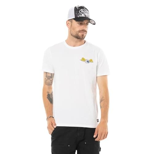 Image of Flying Eyes Men's T-Shirt, 100% Cotton, Breathable and Natural, White, L