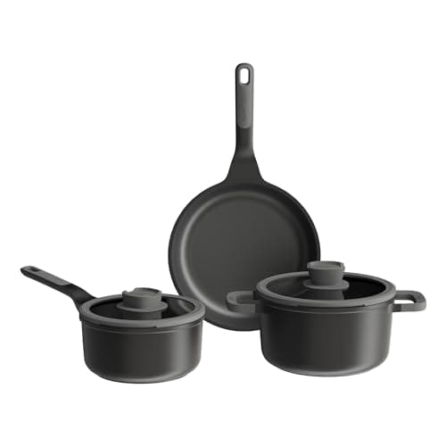 Image of BergHOFF LEO Pan set Stone+ 3-piece - RECYCLED