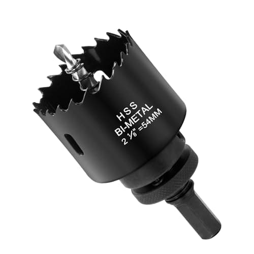 Image of Flintronic 54mm Hole Saw, HSS Bi-Metal Hole Cutter, Hole Saw Drill Bit for Soft Metal, Wood, Plasterboard, Ceiling Board, PVC Board and Plastic for Cutting Circular Holes