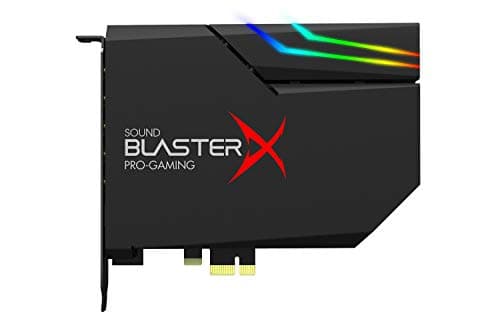 Image of Creative Sound BlasterX AE-5 Plus SABRE32-class Hi-res 32-bit/384 kHz PCIe Gaming Sound Card and DAC with Dolby Digital and DTS, Xamp Discrete Headphone Bi-amp, Up to 122dB SNR, RGB Lighting System