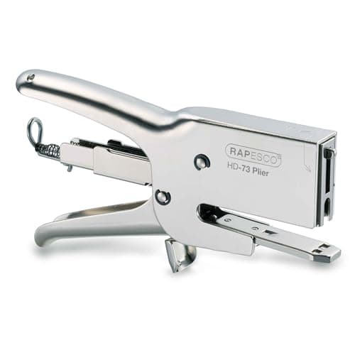 Image of Rapesco 1169 Heavy-Duty HD-73 Plier Stapler, 70 Sheet Capacity, Chrome