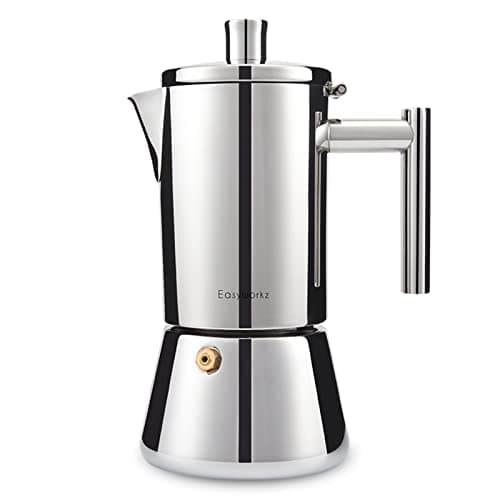 Image of Easyworkz Diego Stovetop Espresso Maker Stainless Steel Italian Coffee Machine Maker 4cup 200ml Induction Moka Pot