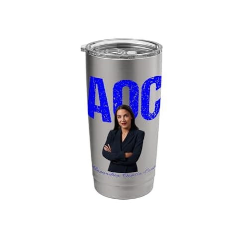 Image of Congresswoman Alexandria Ocasio-Cortez Better Known as AOC Stainless Steel Insulated Tumbler