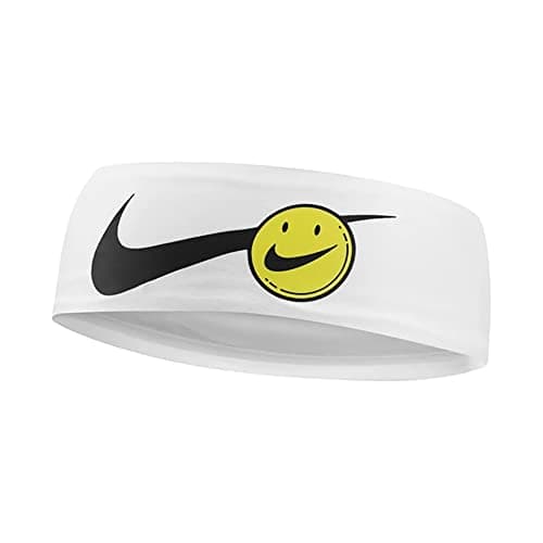 Image of Nike Unisex - Adult Fury Headband 3.0 Forehead BND, White/Opti Yellow/Black, One Size