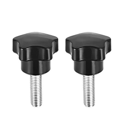 Image of uxcell Clamping Handle Screw Knobs Handle M8 x 25mm Threaded Star-Shape 2pcs