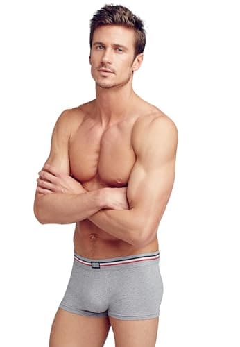Image of Jockey Men's Cotton Stretch Short Trunk - 3 Pack, Stone Grey Melange, XL