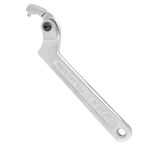 Image of Adjustable C Spanner Hook Wrench — 3/4"-2" (19-51mm) Chrome Vanadium Steel — Pin Spanner Wrench with Round Head Suitable for Maintenance of Automobiles, Appliances, and DIY Projects.