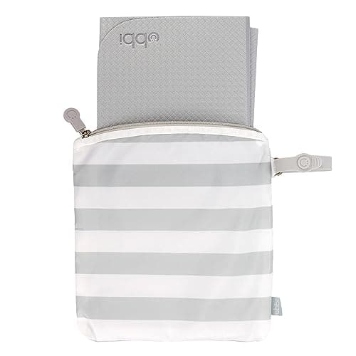 Image of Ubbi On-the-Go Changing Mat with Carrying Case, Soft and Comfortable Nappy Bag Accessory Must Have for Newborns, Easy to Clean, Portable Changing Pad, Grey