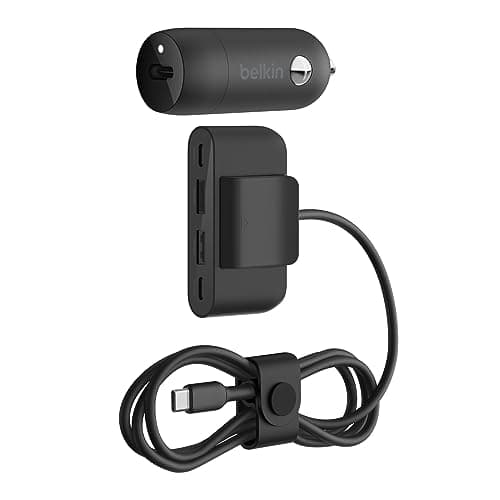 Image of Belkin Boost↑Charge™ 30W Fast Car Charger, Compact Design w/USB-C Power Delivery Port, 4-Port USB Power Extender, Universal Compatibility for iPhone 14, Galaxy S23, Note Series, and More - Black