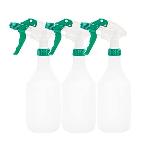 Image of Clay Roberts Water Spray Bottles, Mist and Jet Settings, Pack of 3, Green, 750ml, Measuring Gauge, Green Spray Bottles, Cleaning, Gardening, Sprayer Bottle, Water for Cleaning