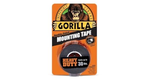 Image of Gorilla - Heavy Duty Double Sided Mounting Tape, Weatherproof, 1" x 60", Black, (Pack of 1)