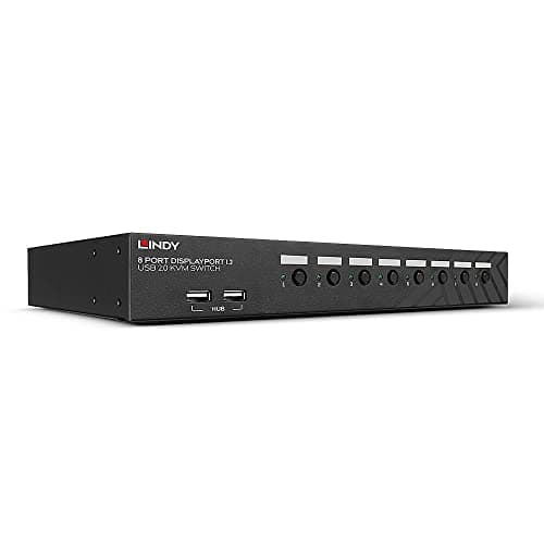 Image of LINDY 8 Port DisplayPort 1.2 USB 2.0 KVM Switch