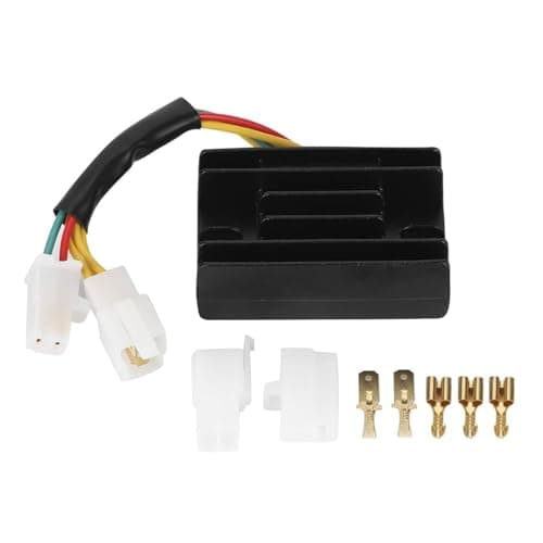 Image of Jadeshay 5 Wire 12V AC Voltage Regulator Rectifier, 5 pin Motorcycle Regulator Rectifier for GN125 1982-83 91-97 GZ250 1999-00 02-10 (Black)