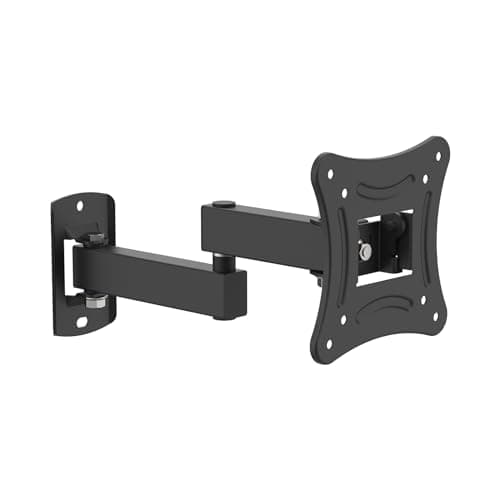 Image of GRIFEMA GB1009-1 TV Wall Bracket for 10-27 inch TVs, TV Wall Mount for Flat & Curved TV, VESA 75x75MM to 100X100mm, up to 15KG, Tilt (-15°, 5°), Black