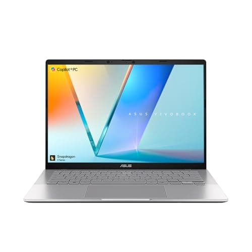 Image of ASUS Vivobook S 14 S3407QA Laptop | 14.0-inch 2.8K Screen | CoPilot+ PC | Qualcomm Snapdragon X Plus | 16GB RAM | 1TB PCIe G4 SSD | UK Layout Backlit Keyboard | 20 Hour Battery Life | Windows 11 Home