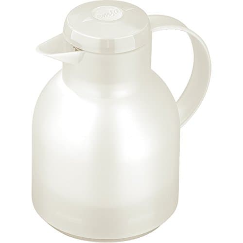 Image of Emsa 504687 Samba Quick Press closure vacuum jug, 1.0 litres, translucent white