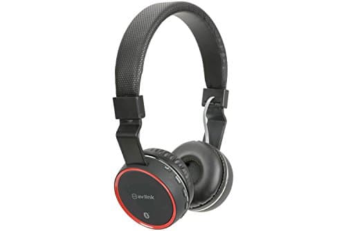 Image of AV Link Wireless Bluetooth Headphones-Hands free calls, FM radio and SD card slot, Noise cancelling-Black