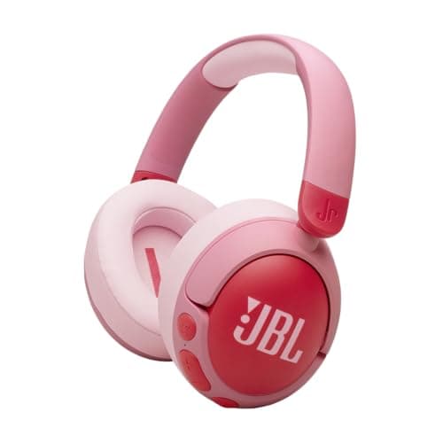 Image of JBL Junior 470 NC, Kid-Friendly Wireless Over-Ear Bluetooth Headphones with Active Noice Cancelling, Built-In Mic, 50H Playback, JBL Safe Sound, Low Volume, Easy Controls and Sticker Set, Pink