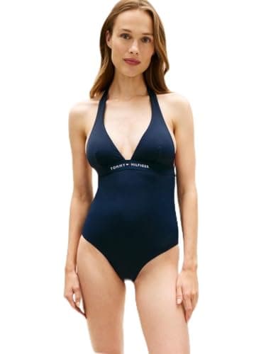 Image of Tommy Hilfiger Women's Halter Rp Op UW0UW06366, Blue, M