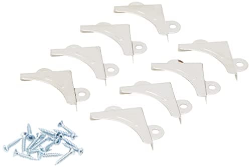 Image of Merriway® BH00074 (8 Pcs) Nickel Plated Mirror Corners - Pack of 8 Pieces