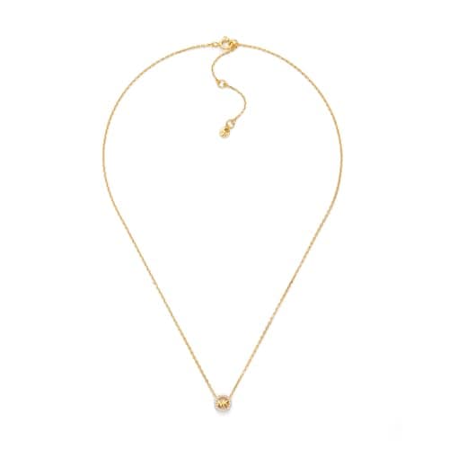 Image of Michael Kors Premium Women's Gold-Tone Sterling Silver Necklace, MKC1837SET