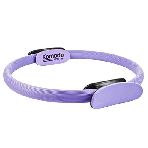 Image of KOMODO Pilates Ring Yoga Fitness Double Handled Exercise Circle Gym Resistance Wheel (Purple)