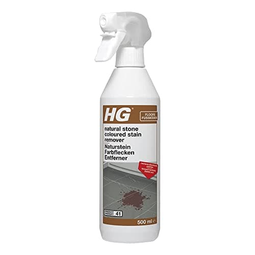 Image of HG Natural Stone Coloured Stain Remover - Concentrated Spray Cleaner for Removing Grease & Dirt on Marble, Limestone & Calciferous Stone Tiles - 500ml