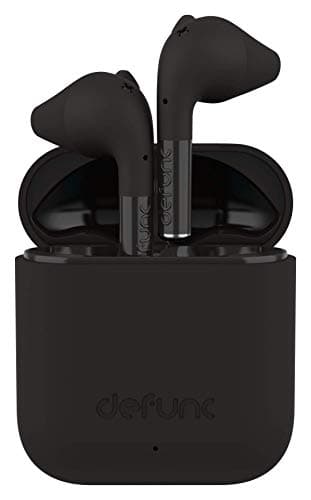 Image of DEFUNC True GO Slim Bluetooth 5.0 Wireless Earbuds with Wireless Charging Case IPX4 Waterproof TWS Stereo Headphones in Ear Built in Mic USB-C Charging 22 Hour Battery Life (Black)