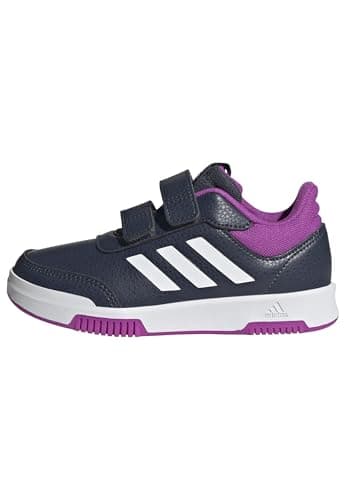 Image of adidas Unisex Kids Tensaur Hook and Loop Shoes, Shadow Navy/Cloud White/Flash Pink, 1 UK