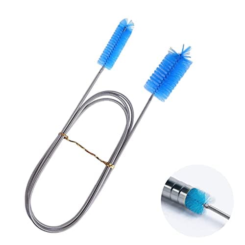 Image of Aquarium Filter Brush, Double Ended Bristles Hose Pipe Cleaner, 155cm Stainless Steel Long Tube Cleaning Brush, Flexible Double Ended Hose Brush, Aquarium Pipe Cleaner, Fish Tank Hose Cleaner