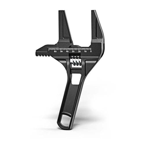 Image of ShiningUU Wide Jaw Adjustable Spanner Alloy Home-use 6-68mm Opening Adjustable Handy Wrench | Bathroom Wrench | Compact Spanner Sets for Sink Taps & Tight Spaces | DIY Home Plumbing Tool (Black)