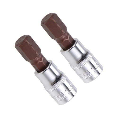 Image of TA-VIGOR 2Pcs Hex Bit Socket, 1/4" Drive x H8 (8mm) Allen Key Socket, Premium S2 Steel Bits, Hex Bit with 38mm Length for Ratchet Wrench, Torque Wrench, Slide Bar, Impact Power Drills