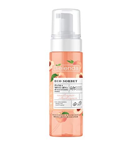 Image of Bielenda - ECO SORBET - Moisturizing & Refreshing Micellar Foam Cleanser - Moisturizing and refreshing micellar face cleansing foam - Peach - 150 ml