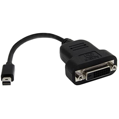 Image of StarTech.com Mini DisplayPort to DVI Adapter - Active Mini DisplayPort to DVI-D Adapter Converter - 1080p Video - mDP or Thunderbolt 1/2 Mac/PC to DVI Monitor Dongle, mDP to DVI Single-Link (MDP2DVIS)