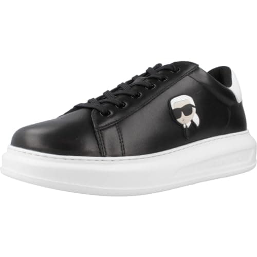 Image of Karl Lagerfeld K Ikonik NFT Kapri Men's Lace Up Leather Trainers (Black White, UK 11)