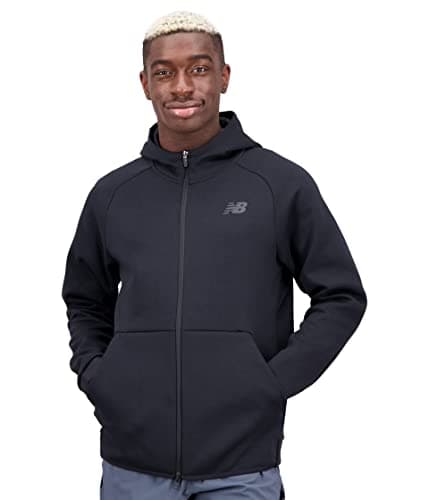 Image of New Balance Men's R.w.tech Fleece Full Zip Jacket, Black, M