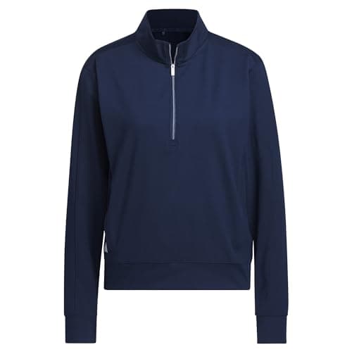 Image of adidas Women's Womens ULTIMATE365 Quarter Zip Layer, Collegiate Navy, M