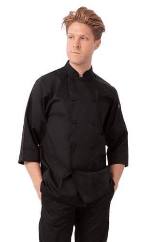 Image of Chef Works B389-S Unisex Chefs Jacket, Small, Black