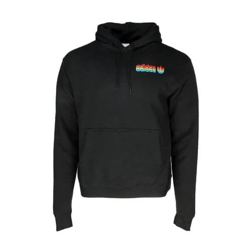Image of adidas Mens Essentials Rgb Trefoil Hoodie Casual - Black, Black, M