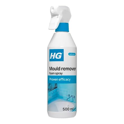 Image of HG Mould Remover Foam Spray, Black Mould & Mildew Cleaner, Removes Stains – 500ml