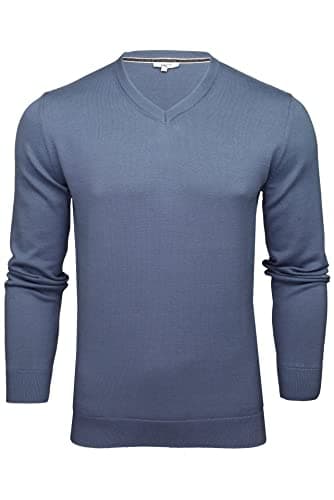 Image of Xact Mens Jumper Fine Knit - V Neck or Crew Neck (Royal Blue) XL
