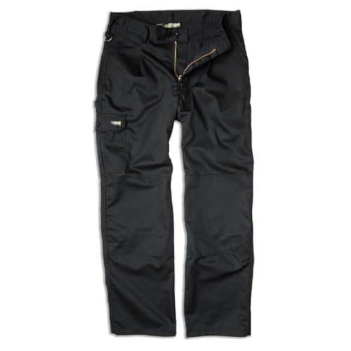 Image of Apache Workwear Cargo Industry Trouser | Black | Size 36 Waist x 33 Leg | Multi Feature Pockets | Hammer Loop | Knee Pad Pocket