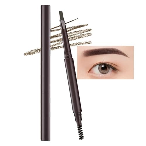 Image of Dark Brown Dual End Eyebrow Pencil - with Angled Tip for Natural Looking Brows Long Lasting - for Dark Eyebrows Easy Control Application Fuller Well Defined Shape (Dark Brown)