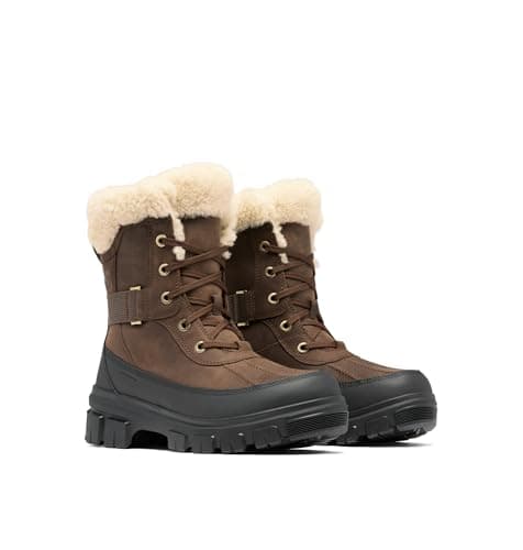 Image of Sorel Womens Torino Parc Wp Fashion Boot, Tobacco Black, 5 UK