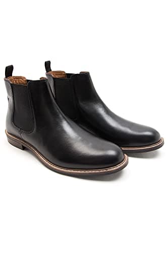 Image of Thomas Crick Men's 'Bateman' Formal Chelsea Boots, Classic, Comfortable and Stylish Boots for Any Occasion, Made with Leather (Black/Black Suede/Tan Suede/Tan)