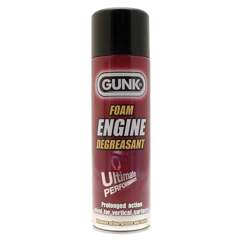 Image of GUNK Foam Engine Degreasant Spray, Foaming Automotive Cleaner for Engine Surfaces & Parts, Easy Spray Application, Suitable for Cars, Trucks & Motorcycles, 500ml