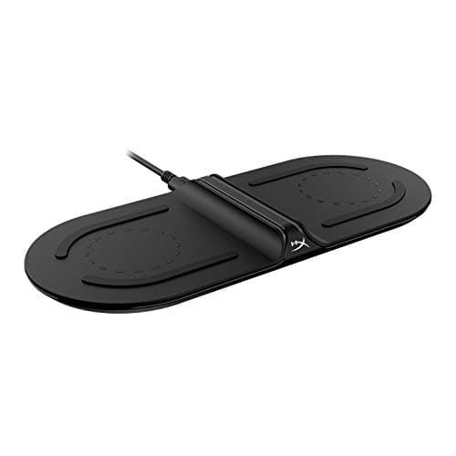 Image of HyperX ChargePlay Base – Qi-Certified Wireless Charger, Dual Pad, Charge up to two devices, Up to 10W Charging, Battery Indicator, Compatible with Qi-Enabled Devices (UK plug)