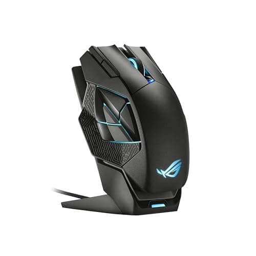 Image of ASUS ROG Spatha X Wireless Gaming Mouse (Magnetic Charging Stand, 12 Programmable Buttons, 19,000 DPI, Push-Fit Hot Swap Switch Sockets, ROG Micro Switches, ROG Paracord and Aura RGB Lighting)